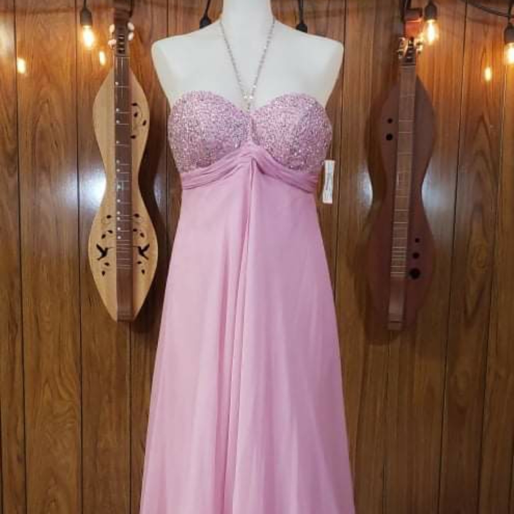 Cassandra Stone - Mac Duggal - Long Dress - Color Pink - Size 10 - MCD14 4237L